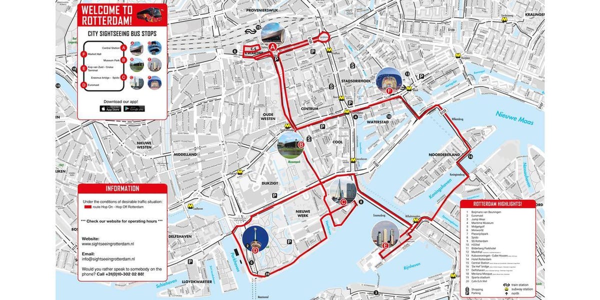 Bản đồ của Rotterdam xe buýt 
