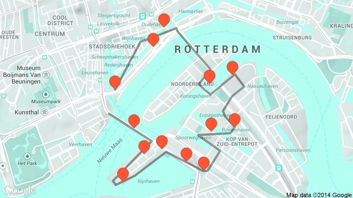 Bản đồ của Rotterdam kiến trúc