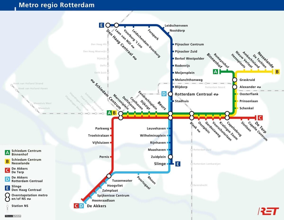 Rotterdam tàu điện ngầm bản đồ