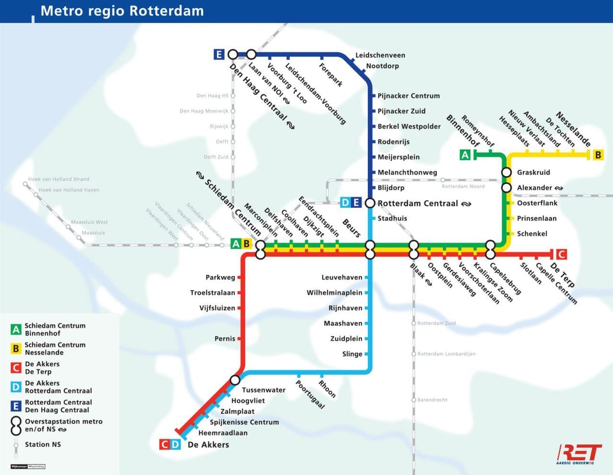 Bản đồ của metro hà lan