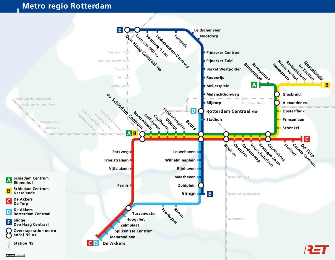 trả bản đồ Rotterdam
