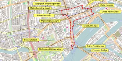 Bản đồ của Rotterdam đi du lịch 
