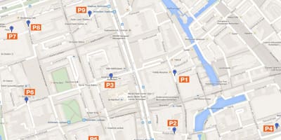 Bản đồ của Rotterdam khu đậu xe 