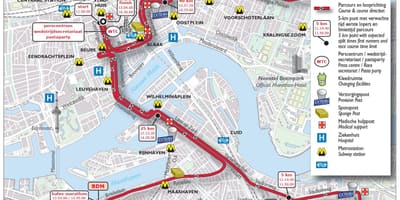 Bản đồ của Rotterdam marathon 