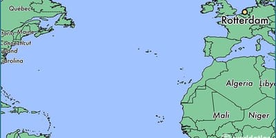 Bản đồ của Rotterdam trên thế giới 
