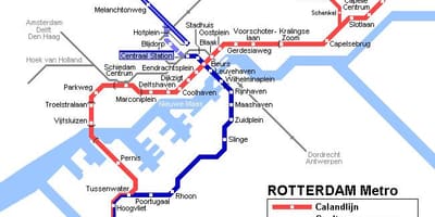 Rotterdam giao thông công cộng bản đồ