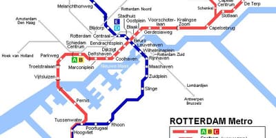 Trả Rotterdam xe điện bản đồ