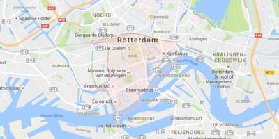 Bản đồ của công viên và đi Rotterdam 